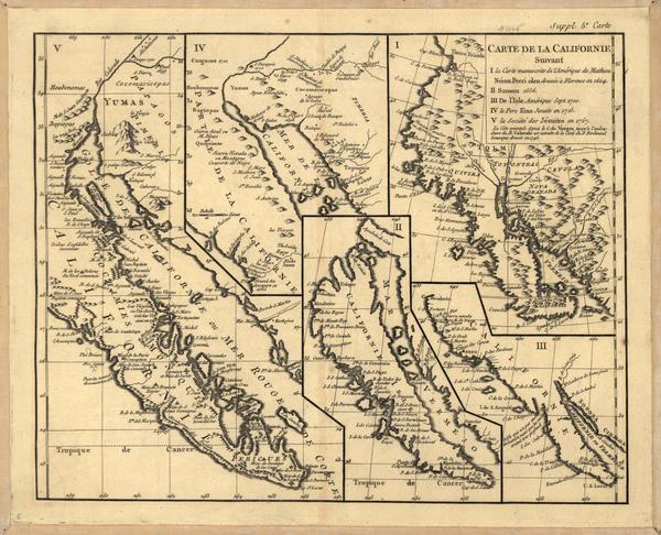 Variations of California - Vaugondy - 1770