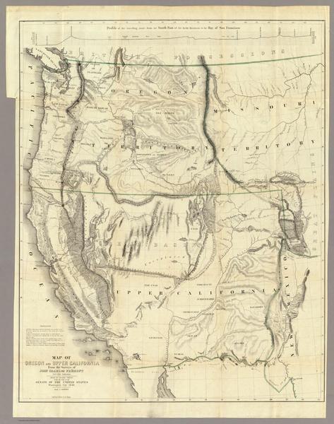 Western North America - John Charles Fremont - 1848