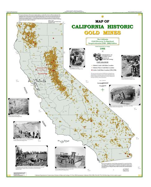 California Historic Gold Mines - 1998