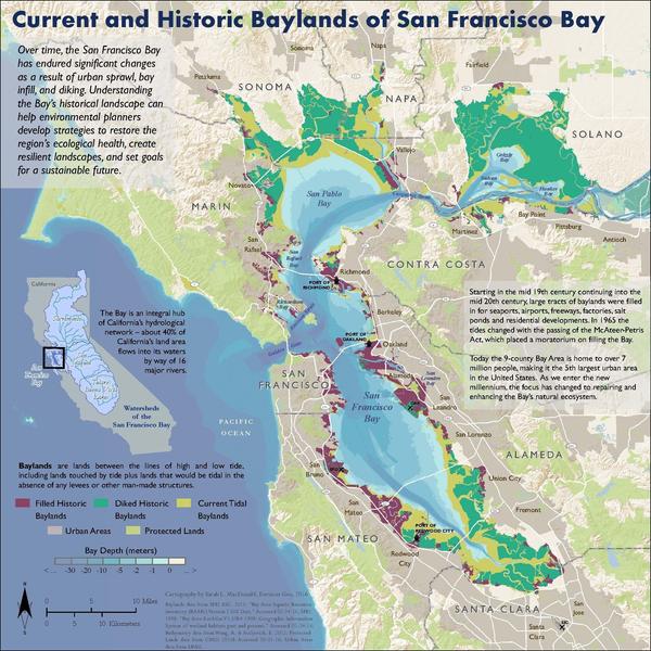 Current and Historic Baylands of San Francisco Bay - MacDonald - 2016
