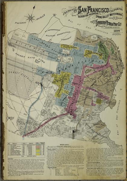 San Francisco Water Supply - Sanborn Map Company - 1899