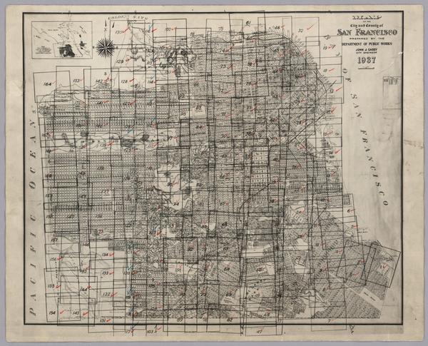 San Francisco key map - Harrison Ryker - 1937